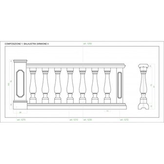 Tekening Balustrade Sirmione II