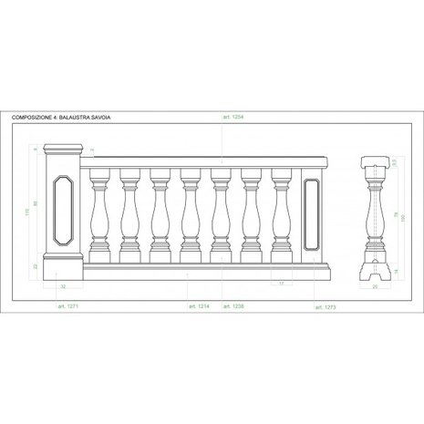 Tekening Balustrade Savoia