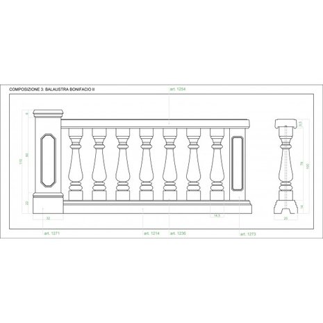 Tekening Balustrade Bonifacio II