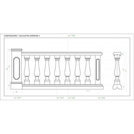 Tekening Balustrade Sirmione II