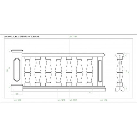 Tekening Balustrade Borbone