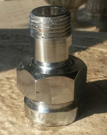 Verchroomde kogelgewricht 3/4". 