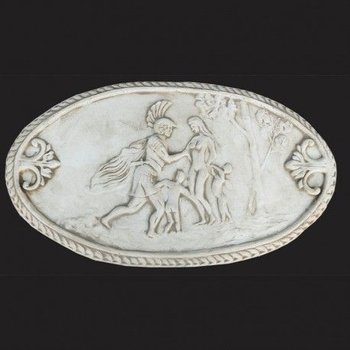 Schending van Sabine H.49x86cm Ovaal Muurornament Reliëf Ratto delle Sabine - Art. 780