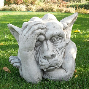 Tuinbeeld Gargoyle 3 - H15cm - Waterspuwer - Linea Millenium - Art. 1502