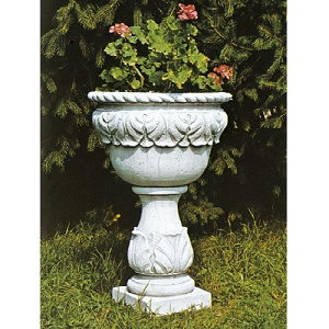 Gardenia H.80-Ø53cm Robuuste Tuinvaas met Bloemmotieven Portavaso - Art. 119
