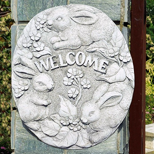 Welcome Ø36x31cm Muurornament Reliëf Bassorilievo Welkom - Art. 776