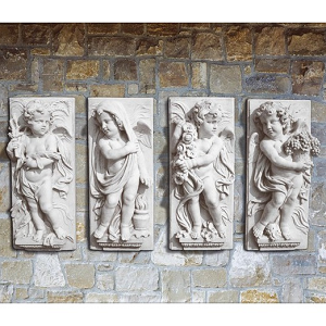 4 Seizoenen H.75x32cm Muurornament Reliëf Serie 4 Stagioni in Alto Rilievo herfst-winter-lente-zomer - Art. 795