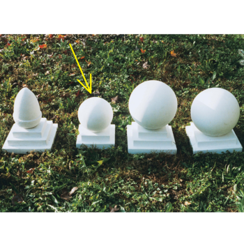 Kleine Bol H.29-Ø20cm Kapiteel Piramidevorm - Art. 966