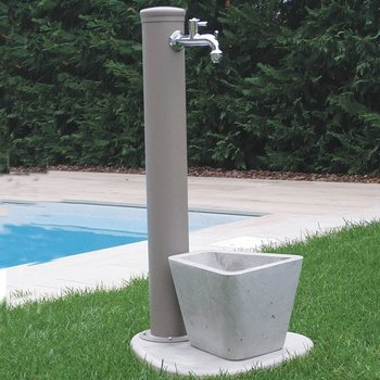 Adèle H.85cm Vaas Siri Staal Wensfontein Fontana Tortora - Art. 081/TO