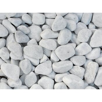 Witte Carrara marmeren stenen - ø15/25mm - kiezelsteen - SA05