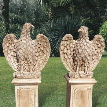 Arenden H.76cm Vogelbeelden Coppia Acquille Vittoria - Art. 613